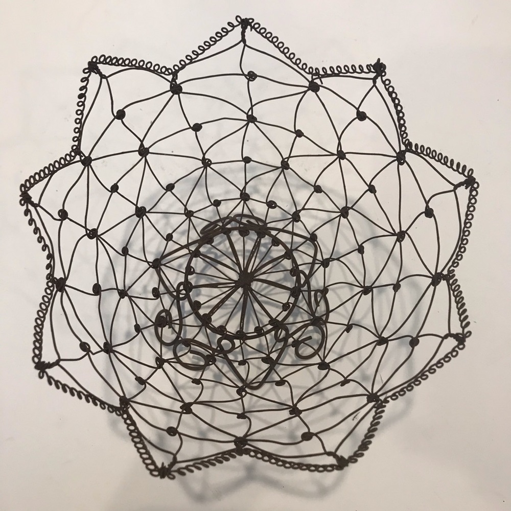Vintage Wire Footed Basket